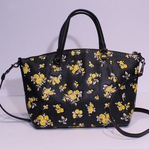 coach yellow flower purse